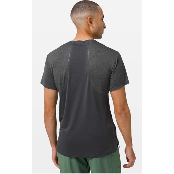 Lululemon Fast and Free Short Sleeve Shirt Heathered Graphite Gray Size Medium - Picture 4 of 10